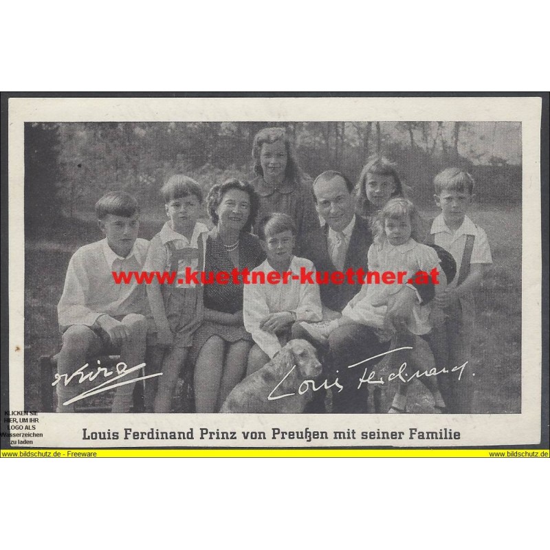 AK - Louis Ferdinand Prinz von Preußen mit seiner Familie AK - Louis Ferdinand Prinz von Preußen mit seiner Familie