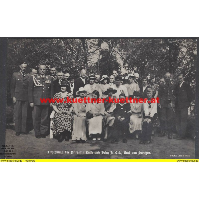 AK - Einsegnung der Prinzessin Luise und Prinz Friedrich Karl von Preußen AK - Einsegnung der Prinzessin Luise und Prinz Friedrich Karl von Preußen