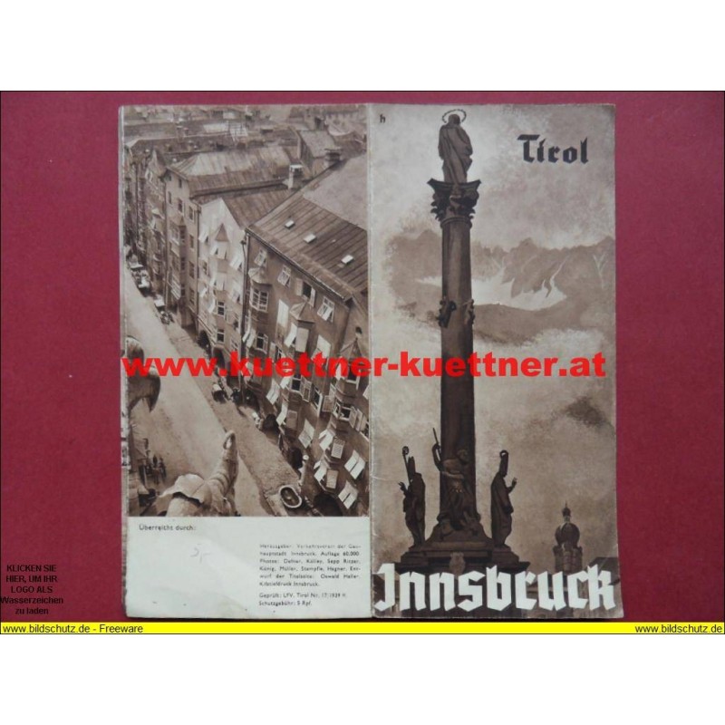 Prospekt Innsbruck Tirol 1939 Prospekt Innsbruck Tirol 1939