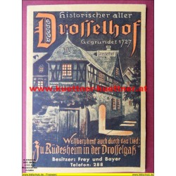 Prospekt - Ruedesheim - Drosselhof 30er Jahre