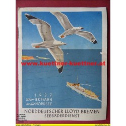 Prospekt - Über Bremen an die Nordsee - Lloyd (1937)