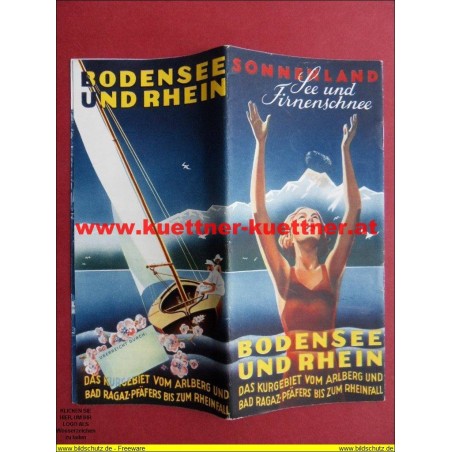 Prospekt - Bodensee und Rhein - 1937