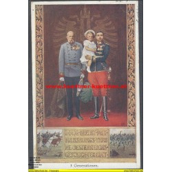 3 Generationen - Franz Josef I., Karl, Otto