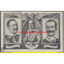 Kaiser Wilhelm II., Kaiser Franz Josef I., König Victor Emanuel III