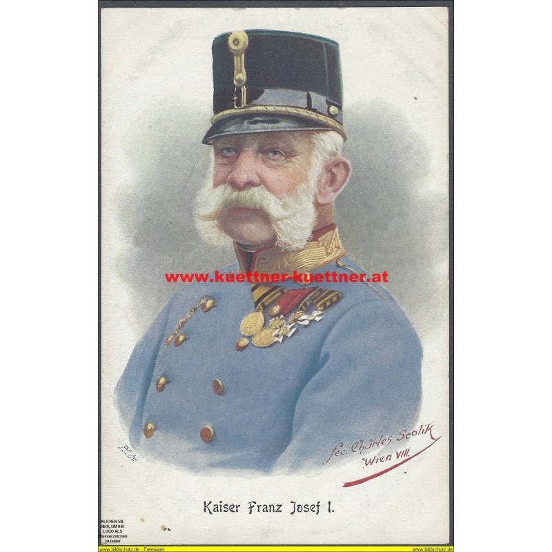 Kaiser Franz Josef I. mit Orden (B.K.W.I. 752-6)