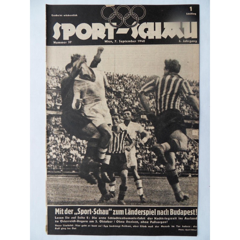 Sport-Schau Nr. 37 - 7. September 1948 Sport-Schau Nr. 37 - 7. September 1948