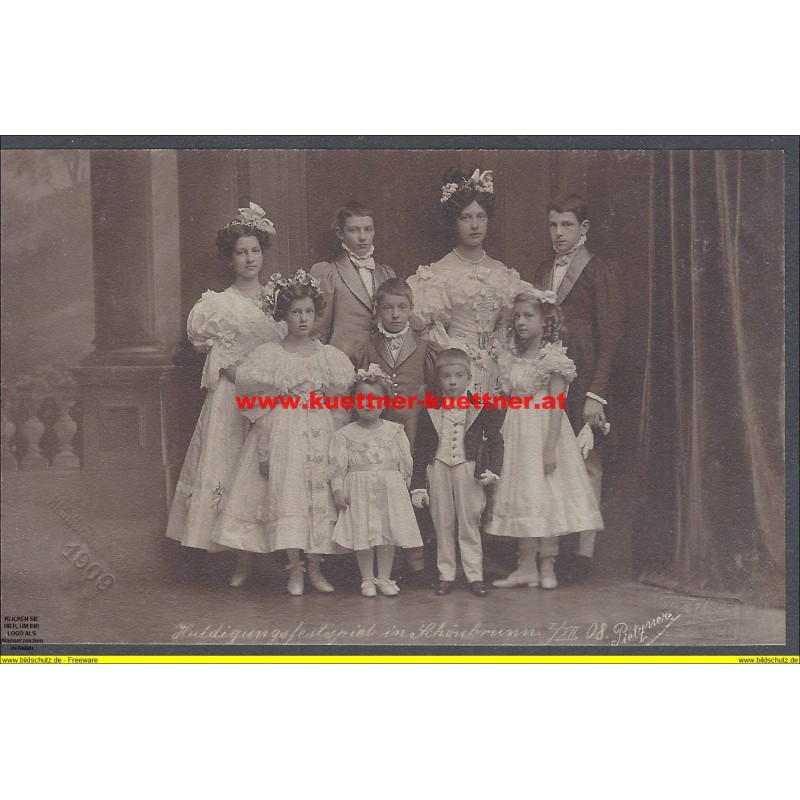 AK - Huldigungsfestspiel - Erzh. Marie Valerie mit Kindern (1908)