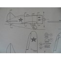 Alter Modellbauplan russischer Jagdeinsitzer J-16 "Rata"