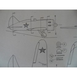 Alter Modellbauplan russischer Jagdeinsitzer J-16 "Rata"