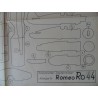 Alter Modellbauplan ital. Jagdeinsitzer Romeo Ro 44