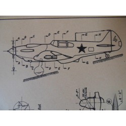 Alter Modellbauplan russ. Jagdflugzeug LAGG-3 "Himmelhund"