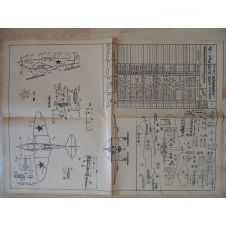 Alter Modellbauplan russ. Jagdflugzeug LAGG-3 "Himmelhund"