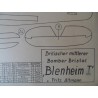 Alter Modellbauplan Britischer mittlerer Bomber Bristol "Blenheim I"