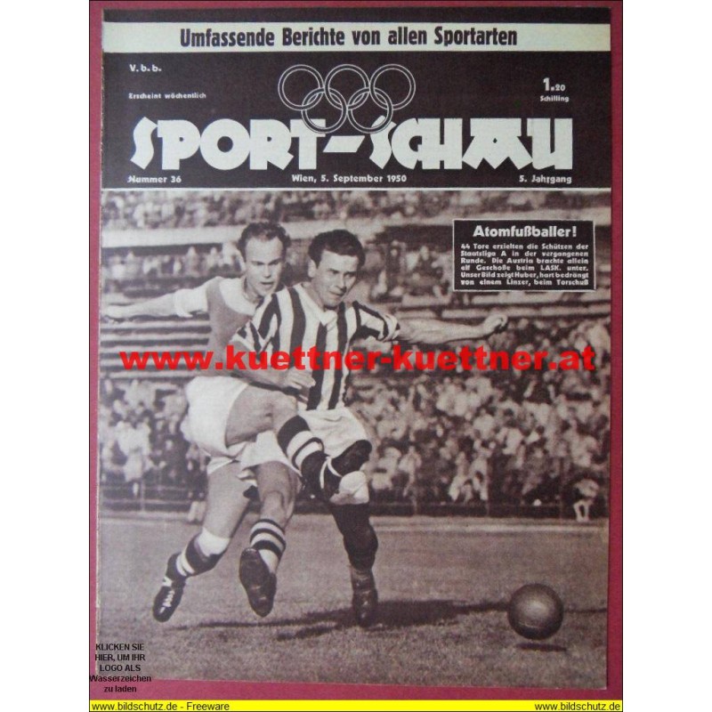 Sport-Schau Nr.36 - 5. September 1950 - 5. Jahrgang