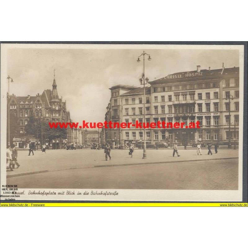 AK - Kassel - Bahnhofsplatz mit Blick in die Bahnhofstraße (HE)