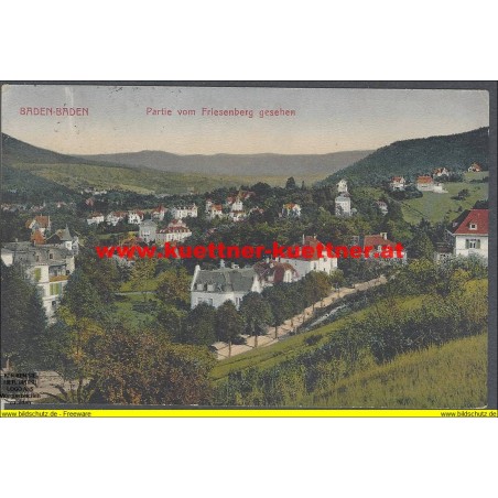 AK - Baden-Baden - Partie vom Friesenberg gesehen