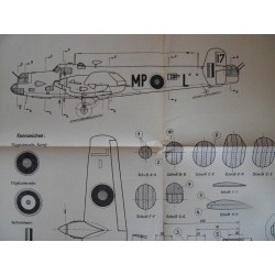 Alter Modellbauplan Fernkampfflugzeug Halifax