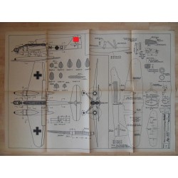 Alter Modellbauplan Segelflugzeug Heinkel He-115