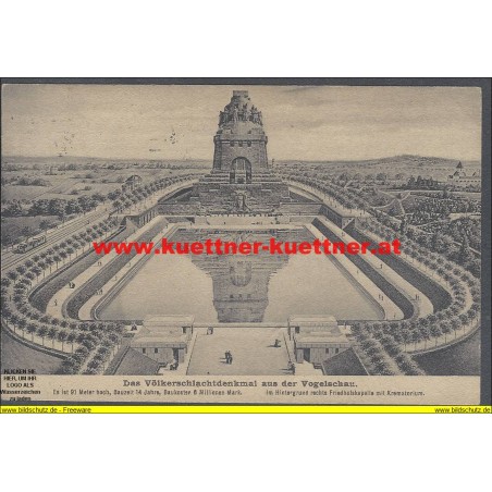 AK - Das Völkerschlachtdenkmal aus der Vogelschau