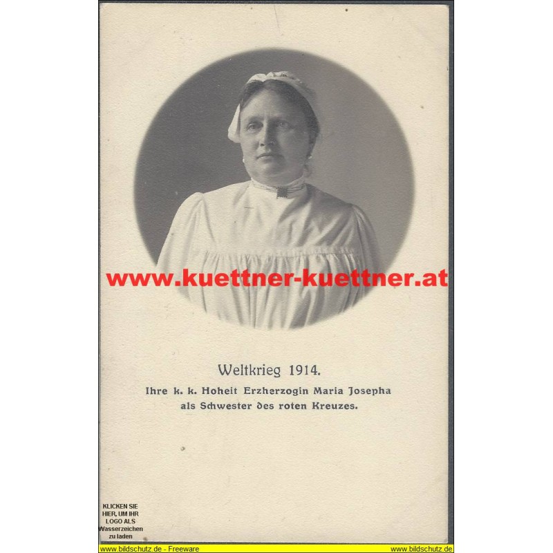 AK - Erzherzogin Maria Josepha als Schwester des roten Kreuzes