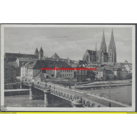 AK - Regensburg - Eisene Bruecke