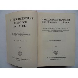 Geneaologisches Handbuch des Adels IV - 1956