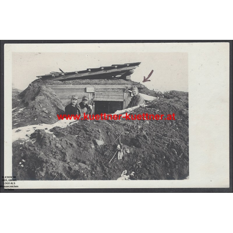 Foto I WK - Besuch im Schützengraben 1915 Foto I WK - Besuch im Schützengraben 1915