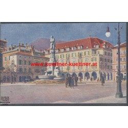 AK - Bozen, Walterplatz mit Denkmal und Stadt-Cafe