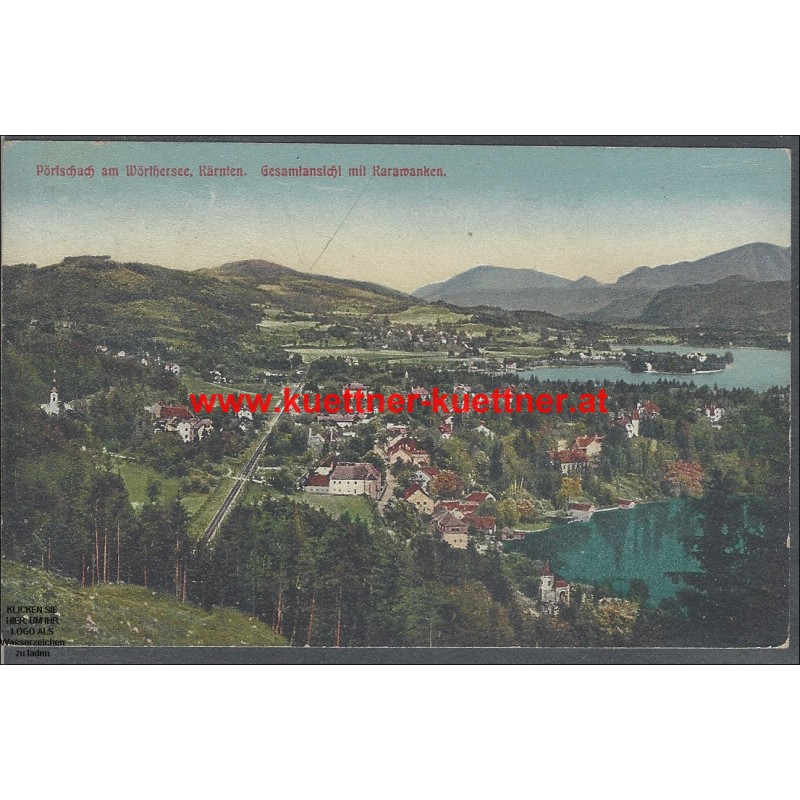 AK - Pörtschach am Wörthersee - Gesamtansicht mit Karawanken AK - Pörtschach am Wörthersee - Gesamtansicht mit Karawanken