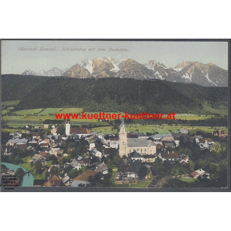 AK - Schladming mit dem Dachstein - Obersteir. Ennstal