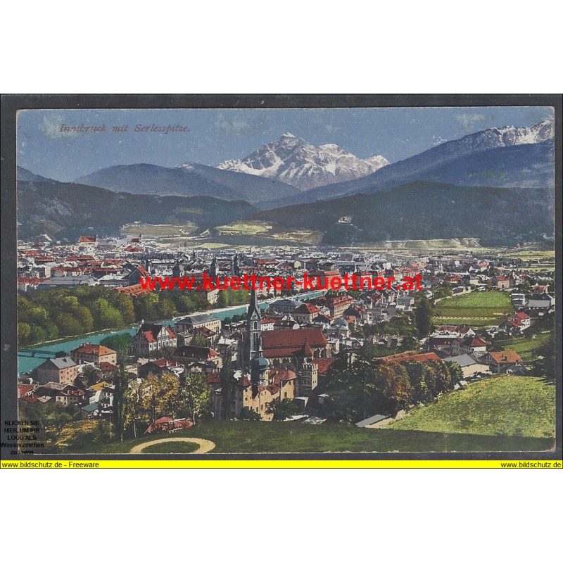 AK - Innsbruck mit Serlesspitze