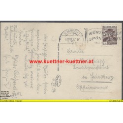 AK - Klagenfurt, Lindwurmbrunnen bei Nacht | Küttner & Küttner Ansichtskarten