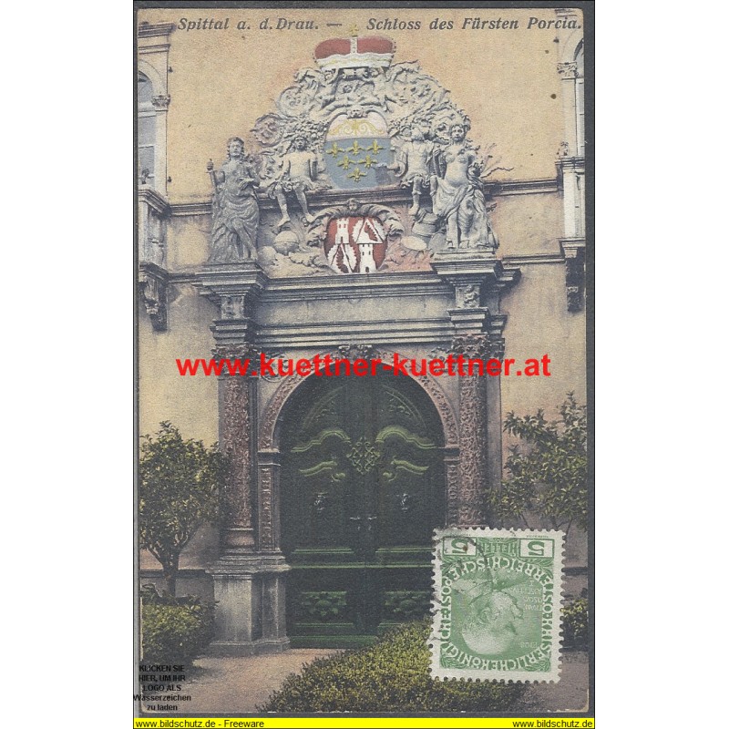 AK - Spittal a. d. Drau - Schloss des Fürsten Porcia