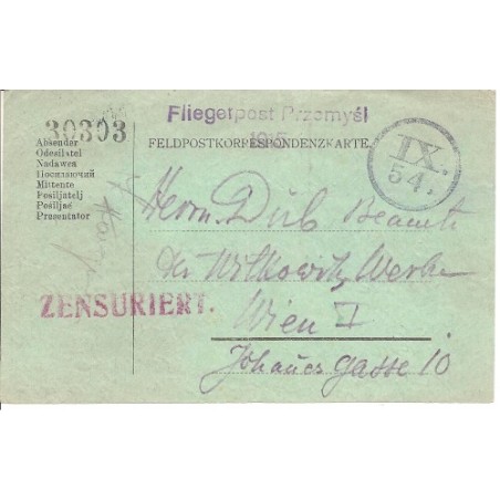 Fliegerpost Przemysl 1915 - IX54 - 30303