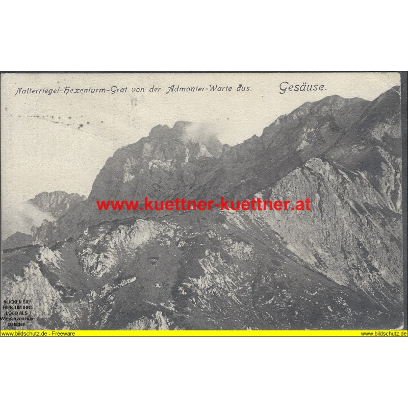 AK - Natterriegel Hexenturm Grat v. d. Admonter Warte aus AK - Natterriegel Hexenturm Grat v. d. Admonter Warte aus