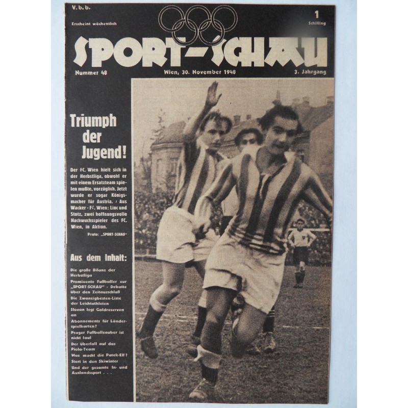 Sport-Schau Nr. 48 - 30. November 1948 Sport-Schau Nr. 48 - 30. November 1948