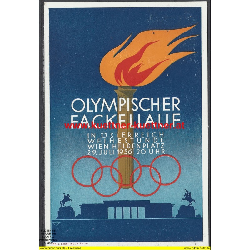 AK - Wien Heldenplatz Olympischer Fackellauf 1936