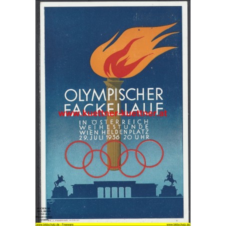 AK - Wien Heldenplatz Olympischer Fackellauf 1936