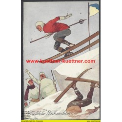 Frohe Weihnachten - Skisprung - Fritz Schönpflug