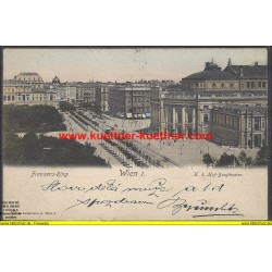 AK - Wien I., Franzens-Ring, K.k. Hof-Burgtheater