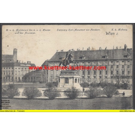 AK - Wien I., K.u.k. Ministerium, Erzhg. Karl-Monument, K.k. Hofburg