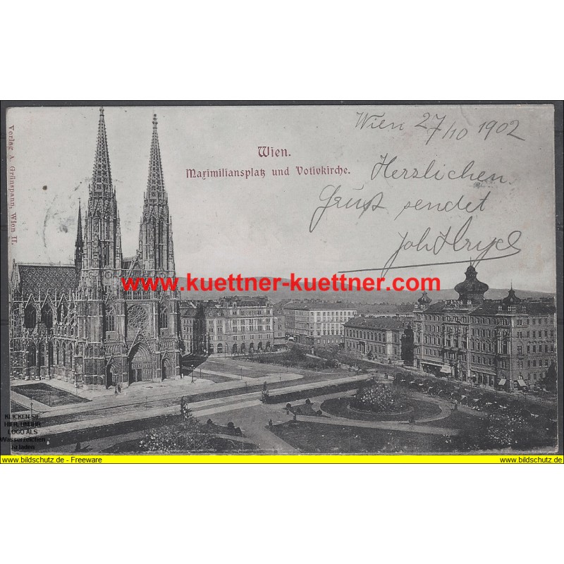 AK - Wien IX., Maximilianplatz und Votivkirche