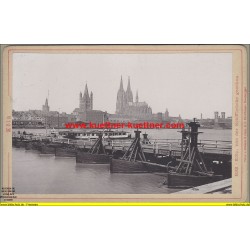 Kabinettformat, Köln, von der Schiffbrücke gesehen (1894)