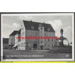 AK - Stadt Eggenburg, Postamt mit Jubiläumsbrunnen