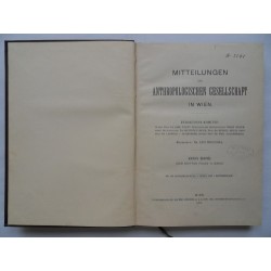 Mitteilungen der Anthropologischen Gesellschaft in Wien 1906 XXXVI. Band