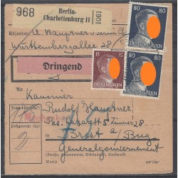 Paketkarte Berlin-Charlottenburg nach Brest a. Bug Res. Laz.