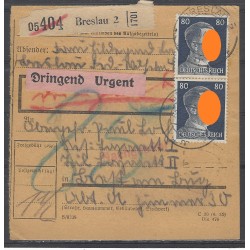 Paketkarte Breslau 2 nach Brest am Bug Res. Lazarett