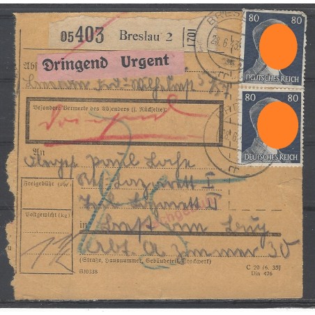 Paketkarte Breslau nach Brest a. Bug, Lazarett