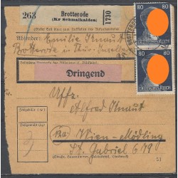 Paketkarte Brotterode (Kr. Schmalkalden) nach Wien, Mödling