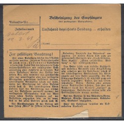 Paketkarte Chemnitz 10 nach Sonntagsberg Post Rosenau ND